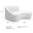 Ver imagem 5 de Kit Divã Recamier Orgânico Marrocos 200cm Lado Direito e 2 Poltronas Amore Bouclé