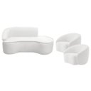 Ver imagem 2 de Kit Divã Recamier Orgânico Marrocos 200cm Lado Direito e 2 Poltronas Amore Bouclé