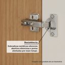 Ver imagem 7 de Armário Aéreo de Cozinha 120cm com 3 Portas Vidro Reflecta e Nicho 100% MDF Itália Espresso Móveis Bege/Amêndoa/Off White