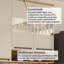 Ver imagem 5 de Armário Aéreo de Cozinha 120cm com 3 Portas Vidro Reflecta e Nicho 100% MDF Itália Espresso Móveis Bege/Amêndoa/Off White