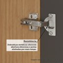 Ver mais imagens de Armário Aéreo de Cozinha 120cm com 3 Portas Vidro Reflecta e Nicho 100% MDF Itália Espresso Móveis Cinza/Amêndoa/Chumbo