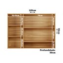 Ver imagem 4 de Armário Aéreo de Cozinha 120cm com 3 Portas Vidro Reflecta e Nicho 100% MDF Itália Espresso Móveis Cinza/Amêndoa/Chumbo