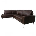 Ver imagem 2 de Sofá de Couro Rubi 2 Lugares com Chaise Esquerda Soft Tabaco - Mempra Design