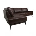 Ver imagem 3 de Sofá de Couro Rubi 2 Lugares com Chaise Esquerda Soft Tabaco - Mempra Design