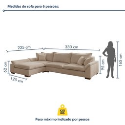 Sofá Modulado com Chaise M201 Base em Madeira Maciça - 4