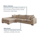 Ver imagem 6 de Sofá de Canto com Chaise Modulado 6 Lugares Linho Bege Dominique 320cm Yescasa