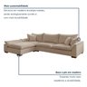 Sofá de Canto Modulado com Chaise 6 Lugares Base em Madeira Maciça Dominique - 12