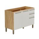 Ver imagem 1 de Balcão de Cozinha para Pia 120cm com 3 Portas 2 Gavetas sem Tampo 100% MDF Itália Espresso Móveis Be