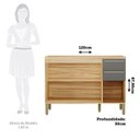 Ver imagem 4 de Balcão de Cozinha para Pia 120cm com 3 Portas 2 Gavetas sem Tampo 100% MDF Itália Espresso Móveis Ci