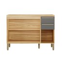 Ver imagem 2 de Balcão de Cozinha para Pia 120cm com 3 Portas 2 Gavetas sem Tampo 100% Mdf Itália Espresso Móveis