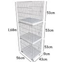 Ver imagem 2 de Canil Gaiola Caes Gatos Vertical 3 Lugares Cachorro Pet Shop Banho e Tosa Modular