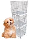 Ver imagem 1 de Canil Gaiola Caes Gatos Vertical 3 Lugares Cachorro Pet Shop Banho e Tosa Modular