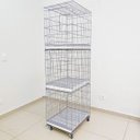 Ver imagem 6 de Canil Gaiola Caes Gatos Vertical 3 Lugares Cachorro Pet Shop Banho e Tosa Modular