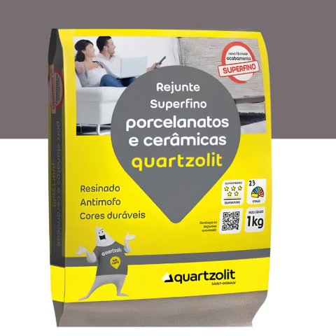 Rejunte para Porcelanatos e Cerâmicas 1kg Preto Grafite - Quartzolit