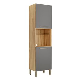 Paneleiro com 2 Portas e Espaço para Micro-ondas 100% Mdf Paris Espresso Móveis - 1