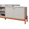 Rack Bancada P/tv até 70 Pol Holanda 100% Mdf C/ Nichos e Pés 205cm Salvia/cinamomo - Permóbili - 2