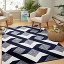 Ver imagem 2 de Tapete Flannel Sala Quarto Luxo Macio 2,00x1,40 chevron branco chumbo