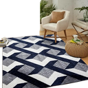 Ver imagem 1 de Tapete Flannel Sala Quarto Luxo Macio 2,00x1,40 chevron branco chumbo