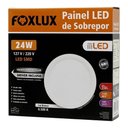 Ver imagem 2 de Painel Led 29,5x29,5 Redondo Branco Sobrepor 24w 6500k Foxlux