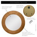 Ver imagem 4 de Espelho Decorativo Madrid Corino 80cm Redondo Caramelo