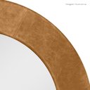 Ver imagem 6 de Espelho Decorativo Madrid Corino 80cm Redondo Caramelo
