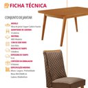Ver imagem 7 de Mesa de Jantar Copper 120cm Tampo MDF Laminado Canto Copo com 4 Cadeiras Yasmin