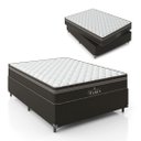 Ver imagem 1 de Cama Box Casal + Colchão Paris Molas Ensacadas Pocket - 61x138x188cm - e-Shop Casa - Jacquard