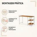 Ver imagem 5 de Escrivaninha Industrial Office Star 120cm 2 Prateleiras Klm Móveis