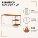 Ver imagem 3 de Escrivaninha Industrial Office Star 120cm 2 Prateleiras Klm Móveis
