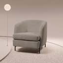 Ver imagem 2 de Kit 2 Poltronas Decorativas Sala de Estar Salem Pés Metálicos Bouclê Rústico Castor G92 - Gran Belo