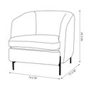 Ver imagem 4 de Kit 2 Poltronas Decorativas Sala de Estar Salem Pés Metálicos Bouclê Rústico Castor G92 - Gran Belo