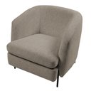 Ver imagem 5 de Kit 2 Poltronas Decorativas Sala de Estar Salem Pés Metálicos Bouclê Rústico Castor G92 - Gran Belo