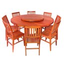 Ver imagem 1 de Conjunto Mesa Redonda 1,6m com Prato Giratório ? com 8 Cadeiras Madri, Madeira Maciça, Acabamento En