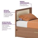 Ver mais imagens de Bicama Solteiro Juvenil Reversível em Led com Rattan, Peseira Palito Wave Casatema MadeiraOriginals