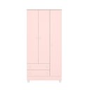 Ver imagem 2 de Guarda Roupa 3 Portas 2 Gavetas Doce Sonho Rosa Acetinado