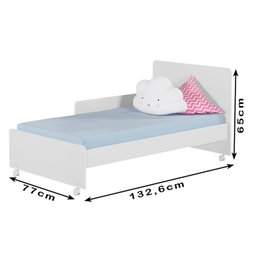 Berço Mini Cama 2 em 1 com Rodizios 3200 Branco Peternella - 5