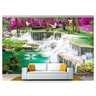 Papel De Parede Cachoeiras Animais Pássaros 3D Xch10 3M² - 1