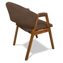 Ver imagem 7 de Cadeira Sala de Jantar em Madeira Kit 6 Yara Suede Marrom D03 - D’Rossi