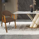 Ver imagem 2 de Cadeira Sala de Jantar em Madeira Kit 6 Yara Suede Marrom D03 - D’Rossi