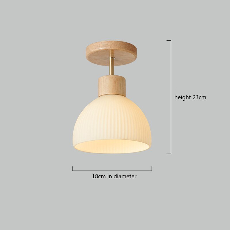 Plafon Luminária Phyval nordic estilo japonês corredor simples grama de madeira lâmpada do teto led  - 5