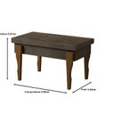 Ver imagem 4 de Recamier Calçadeira Banco Puff Captonê Pés Madeira 0,80 Espanha:marrom