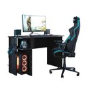 Ver imagem 4 de Mesa P/ Escritório e Gamer Preto Fosco (3875.37)