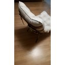 Ver imagem 4 de Kit Poltrona Costela com Puff para Sala Linho Bege