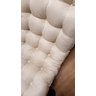 Kit Poltrona Costela com Puff para Sala Linho Bege - 5