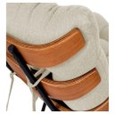 Ver imagem 3 de Kit Poltrona Costela com Puff para Sala Linho Bege