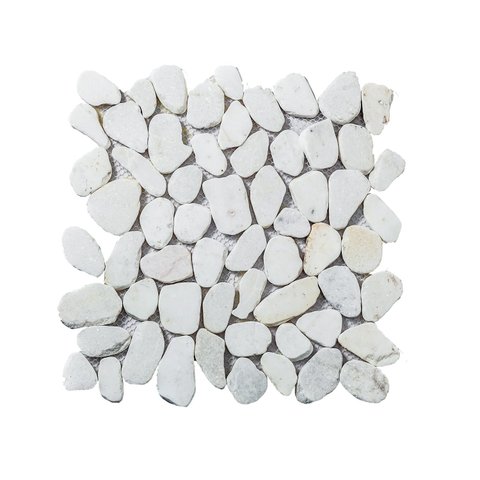 Pastilha de Pedras Naturais Seixos de 30cm x 30cm Rende Glass Mosaic