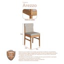Ver imagem 5 de Mesa Genova 80x80cm com 4 Cadeiras Arezzo para Sala de Jantar em Estilo Moderno na Cor Amêndoa