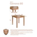 Ver imagem 4 de Mesa Genova 80x80cm com 4 Cadeiras Arezzo para Sala de Jantar em Estilo Moderno na Cor Amêndoa