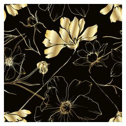 Papel de Parede flores botânicas florais cosmos. arte em tinta gravada em preto e branco. fundo. - 1