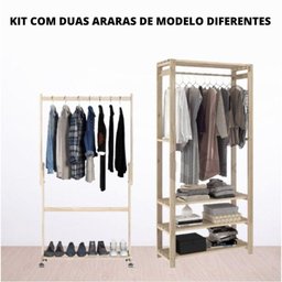 Kit Arara De Chão Para Roupa Lindo - 2